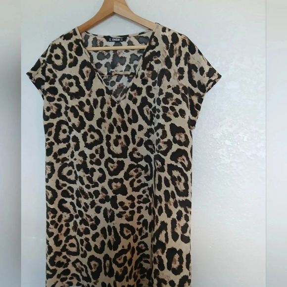 💚5/$25 Animal Print Beach Pool Swim Cover Up Dress Size Small - Picture 2 of 4
